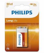 Baterie Philips Longlife 9V 6F22L1B/10